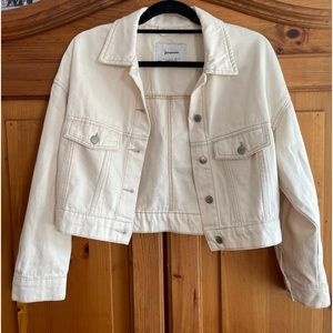 Stradivarius Cream Jean Jacket